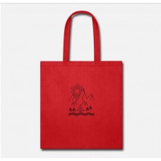 Camping Red Tote Bag