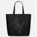 Crane Black Eco-Friendly Tote Bag