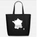 France Black Eco-Friendly Tote Bag