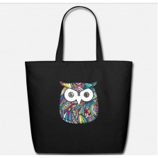 Owl Black Eco-Friendly Tote Bag