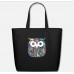 Owl Black Eco-Friendly Tote Bag